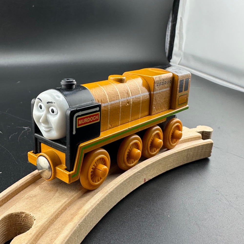 Learning Curve Thomas Wooden Railway Murdoch Kids Toy Train Orange 2003 Good